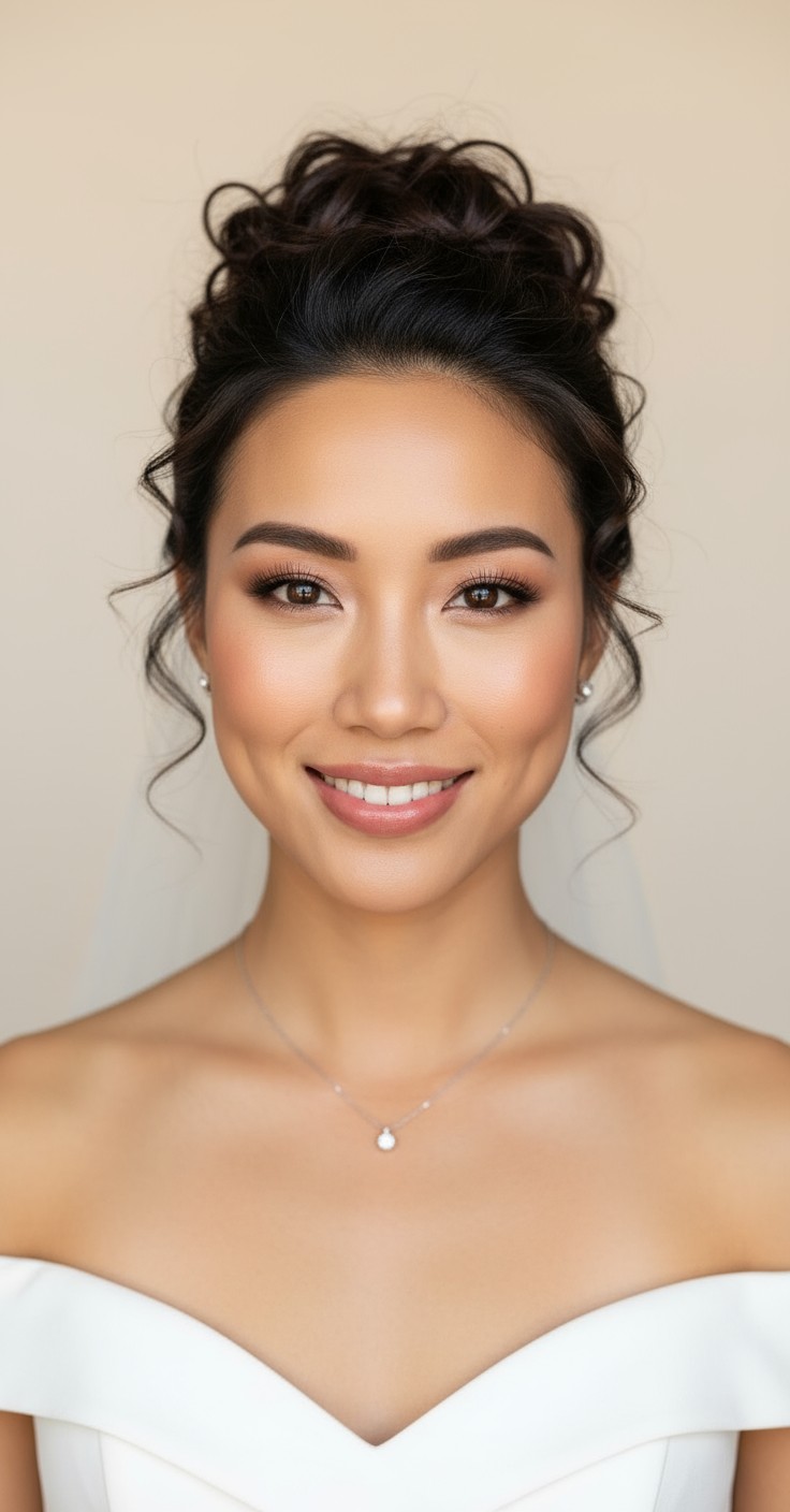 After Curly Updo For Wedding